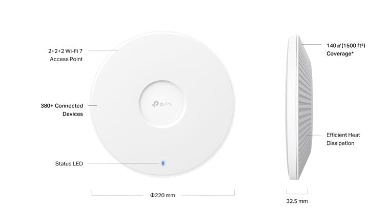 TP-Link EAP772 BE9300 Ceiling Mount Tri-Band Wi-Fi 7 Access Point