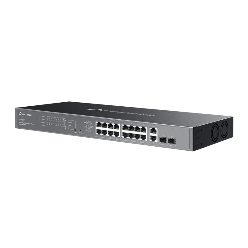 TP-Link ES220GMP Omada 20-Port Gigabit Easy Managed Switch with 16-Port PoE+, Fast PoE, Perpetual PoE, Flow Control, Loopback Detection, Port Isolation