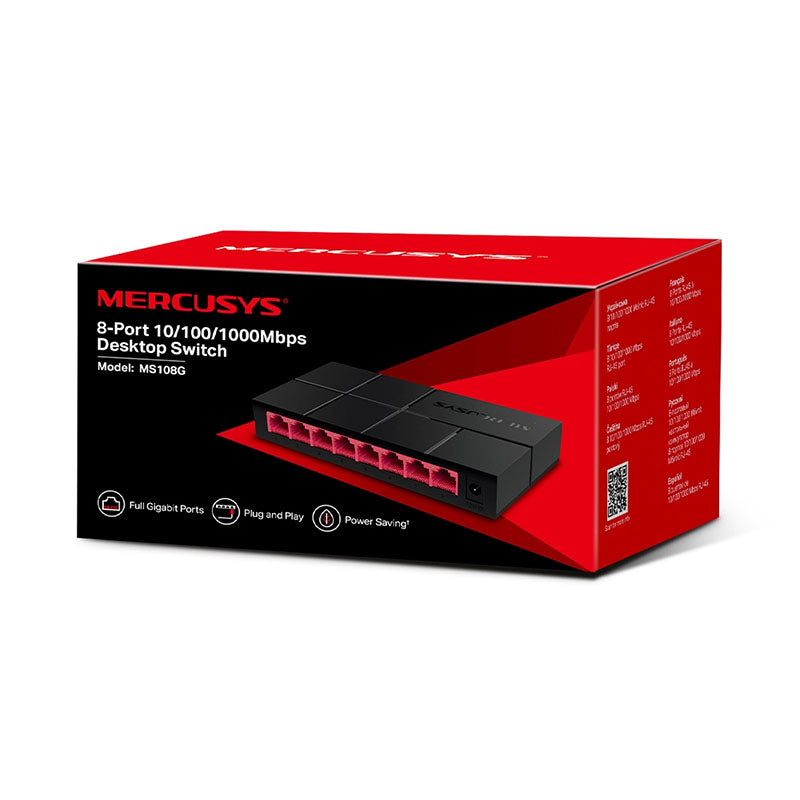 MS108G Mercusys 8-Port 10/100/1,000 Mbps Desktop Switch