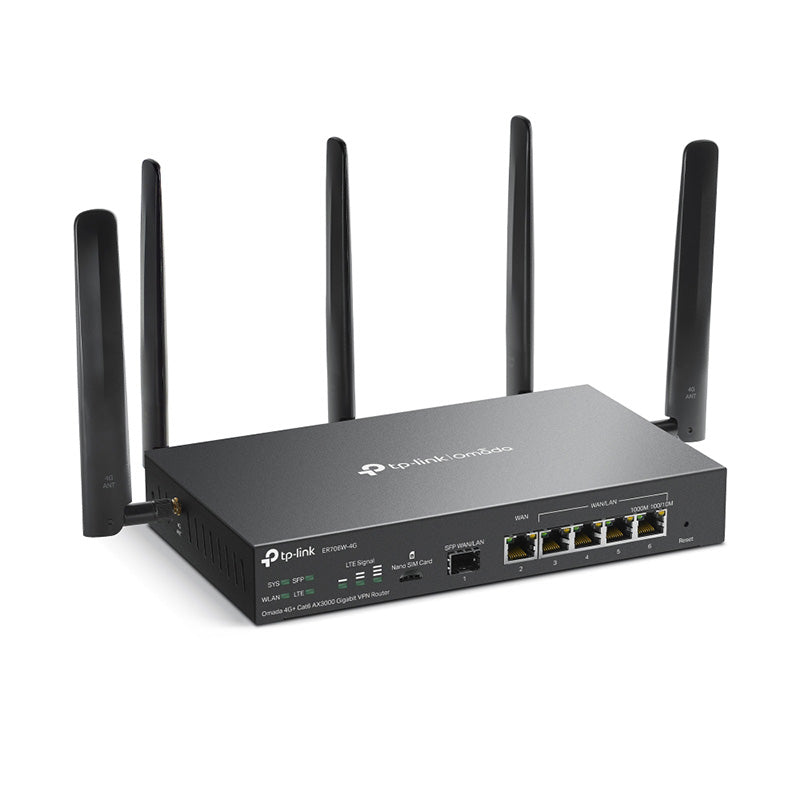 TL-ER706W-4G V2 TP-Link Omada 4G+ Cat6 AX3000 Gigabit VPN Router