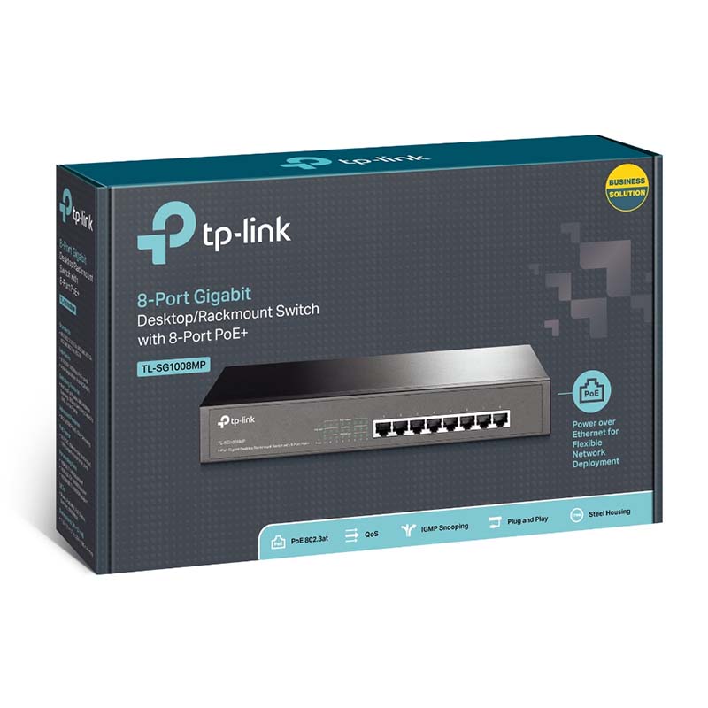 TL-SG1008MP TP-Link 8-Port Gigabit Desktop/Rackmount Switch with 8-Port PoE+