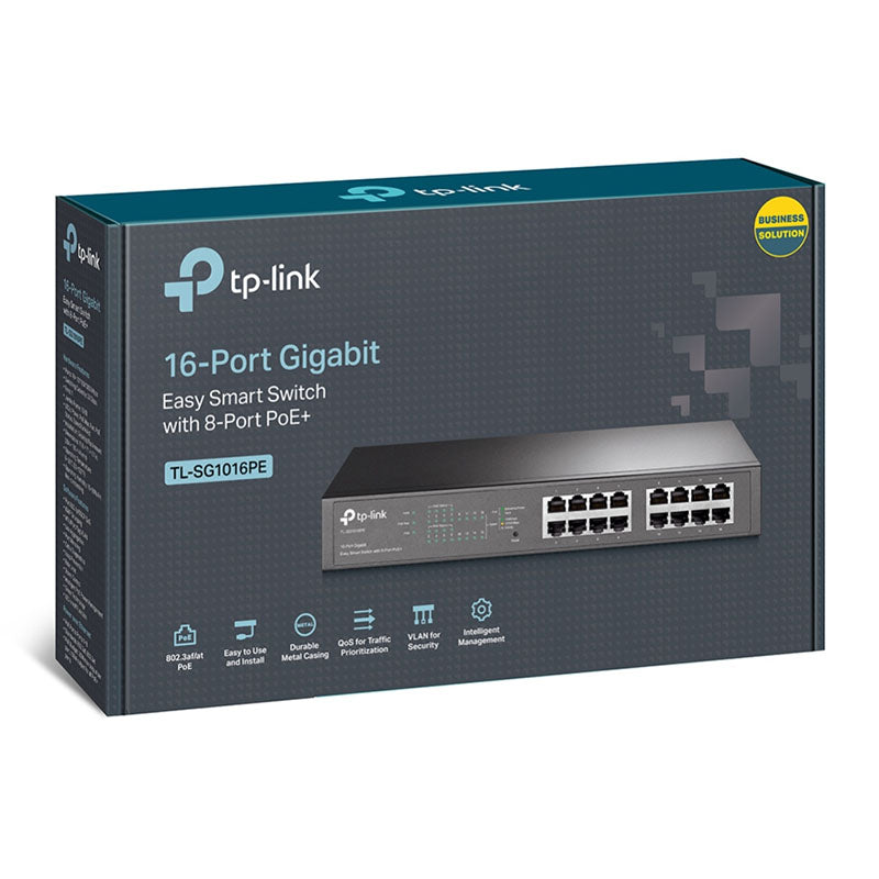 TL-SG1016PE TP-Link 16-Port Gigabit Easy Smart Switch with 8-Port PoE+