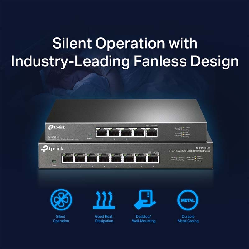 TL-SG108-M2 TP-Link 8-Port 2.5G Desktop Switch