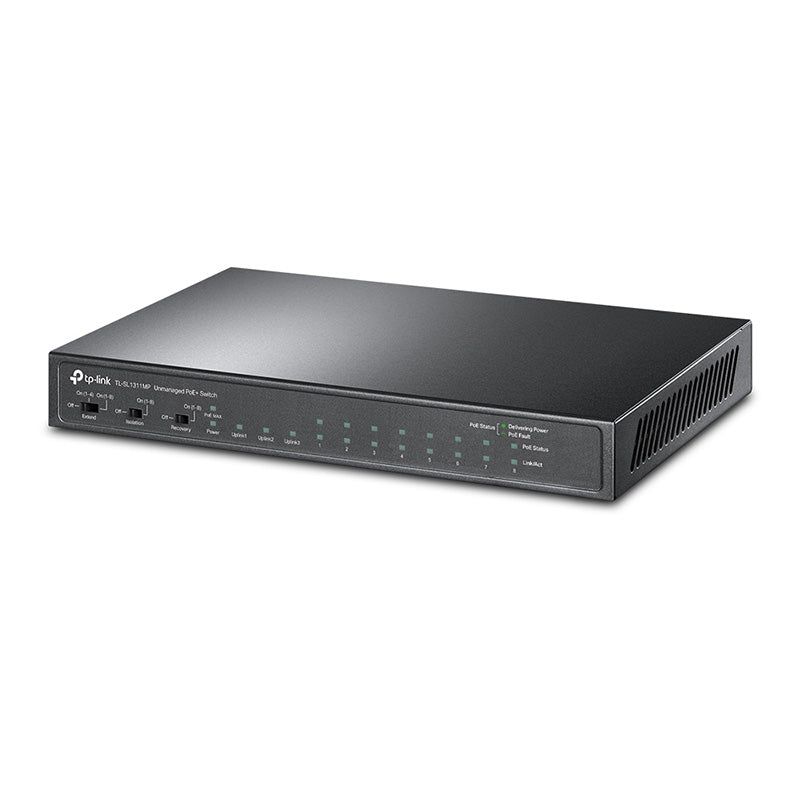 TL-SL1311MP TP-Link 8-Port 10/100Mbps + 3-Port Gigabit Desktop Switch with 8-Port PoE+