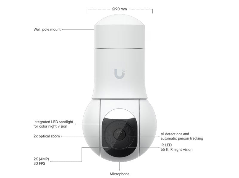 UVC-G5-PTZ-B Ubiquiti UniFi Protect Camera G5 PTZ (Black)