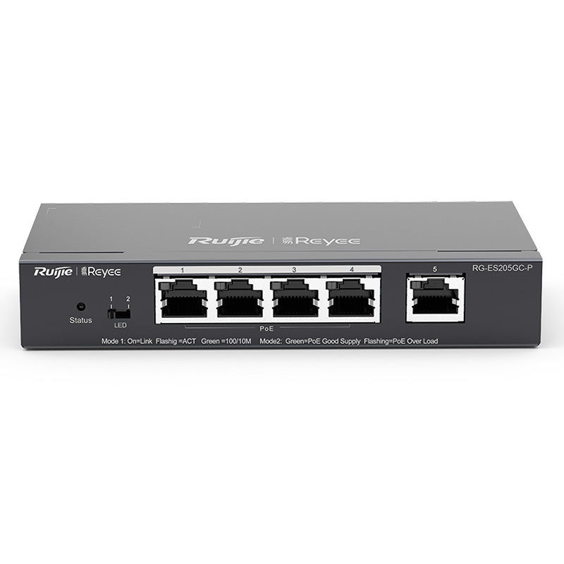 RG-ES205GC-P Ruijie Reyee 5 Port PoE+ Switch