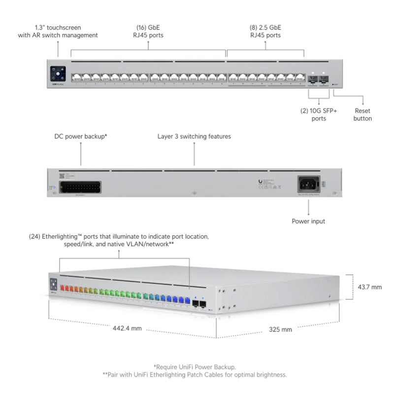 USW-Pro-Max-24 Ubiquiti UniFi Switch Pro Max 24 Port Non PoE