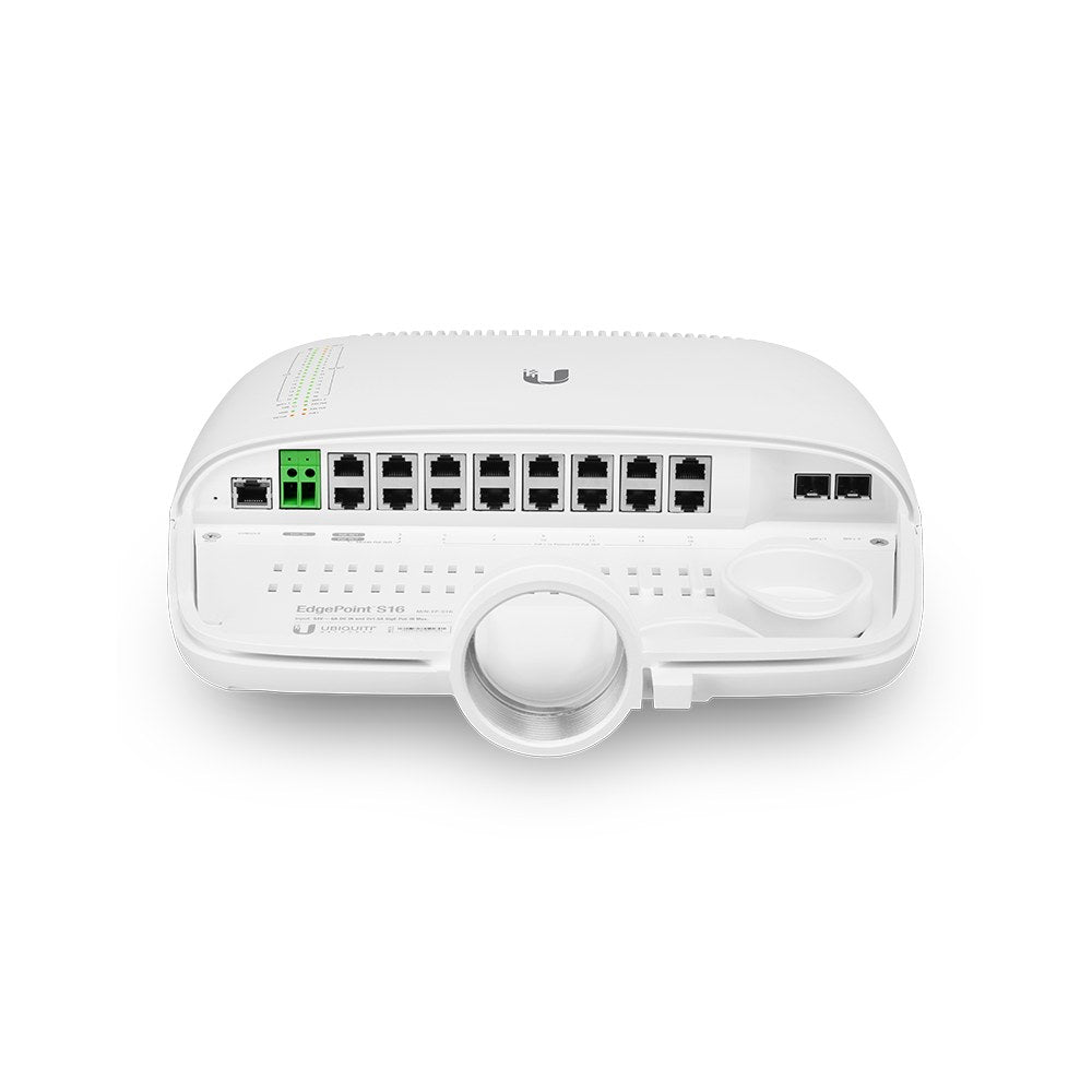 EP-S16 - Ubiquiti EdgePoint S16 16 Port PoE Outdoor WISP Switch with 4x 54V/24V PoE Ports and 12x 802.3af/at PoE Ports, Pole/Wall Mount