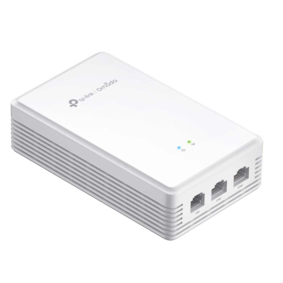 TP-Link EAP615GP-Wall Omada AX1800 Wi-Fi 6 Wall Plate GPON Access Point, 574Mbps at  2.4 GHz + 1201 Mbps at 5 GHz, AC Power, 4—Internal Antennas, MU-M