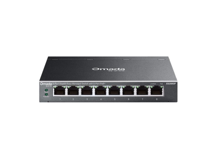 TP-Link ES208GP  Omada 8-Port Gigabit Easy Managed Switch with 8-Port PoE+