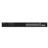 RG-ES118FGS-LP - Ruijie Reyee 16 Fast Ethernet + 2 Gigabit SFP Combo Unmanaged Switch with 16 Port PoE+ 120W PoE Budget