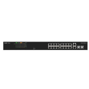 RG-ES118FGS-LP - Ruijie Reyee 16 Fast Ethernet + 2 Gigabit SFP Combo Unmanaged Switch with 16 Port PoE+ 120W PoE Budget