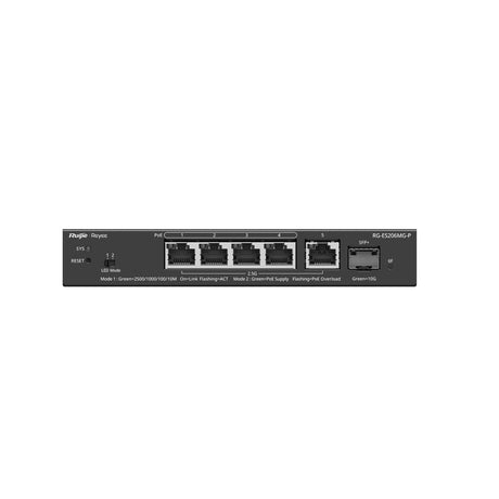 RG-ES206MG-P - Ruijie Reyee ES206MG-P 4-Port 2.5G PoE+ with 1 x 2.5G Port and 1 x SFP+ Port Cloud Managed Switch, 70 W (2)