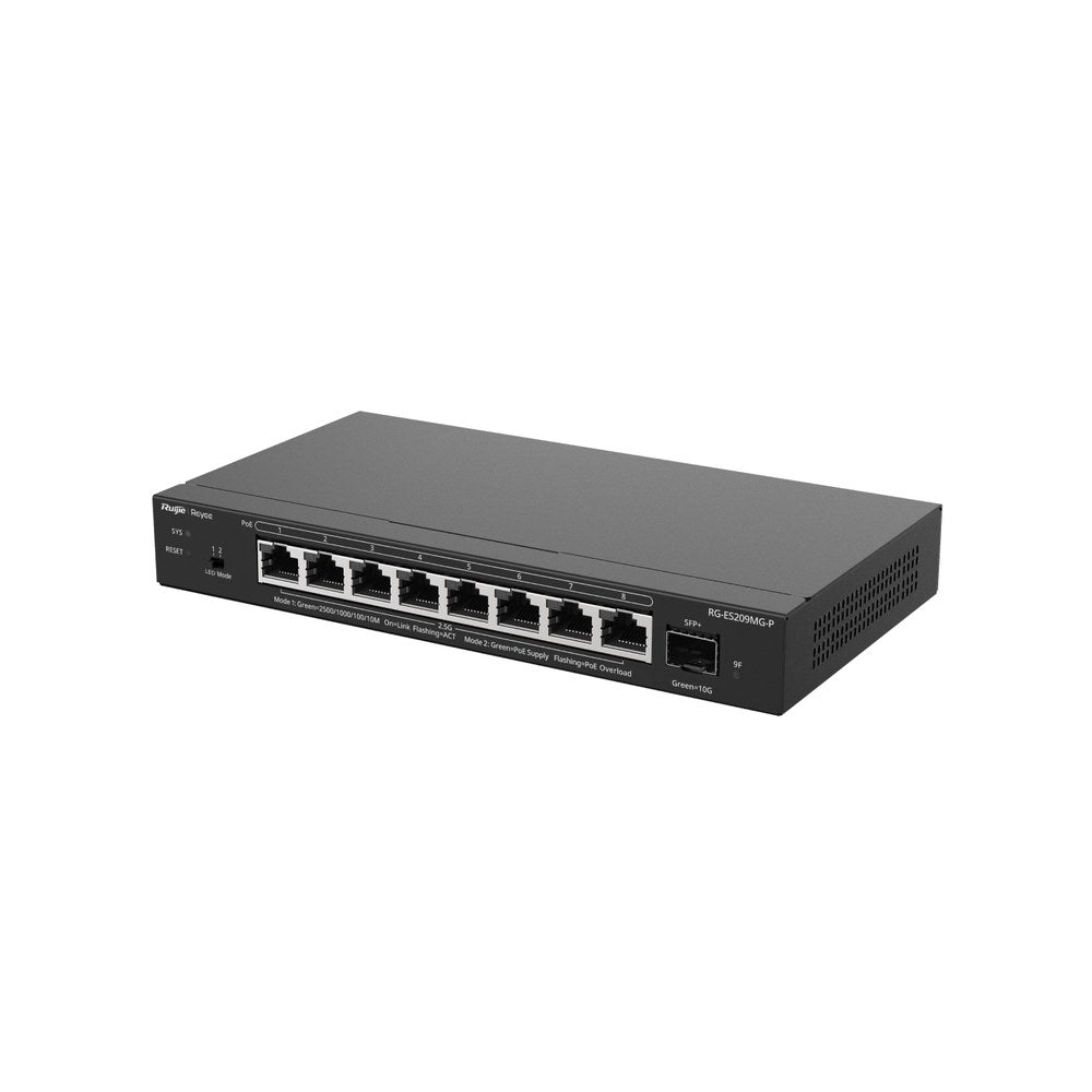 RG-ES209MG-P - Ruijie Reyee 8-Port 2.5G Cloud Managed PoE+ Switch with 1 x 10G SFP+ Uplink and 130W PoE Budget (3)