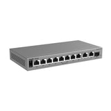 RG-ES211GS-LP - Ruijie 8-Port 10/100/1000BASE-T PoE+ Cloud-Managed Switch with 2-Port Gigabit and 1-Port SFP