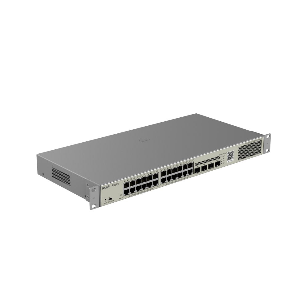 RG-NBS3100-24GT4SFP-P-V2 - Ruijie Reyee 24 Port Gigabit Layer 2 Managed PoE+ Switch, 24 x PoE+ (370W), 4 x SFP, 5 Year Warranty