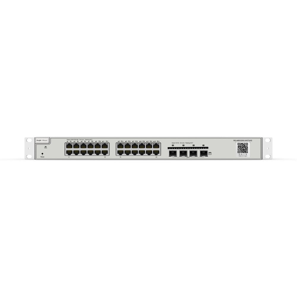 RG-NBS3200-24GT4XS - Ruijie Reyee 24-Port Gigabit Layer 2+ Cloud Managed Switch with 4 x 10G SFP+ Uplinks