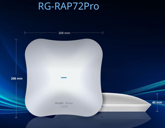 Ruijie RAP72Pro WiFi 7 BE5040 Dual-Band Ceiling Access Point