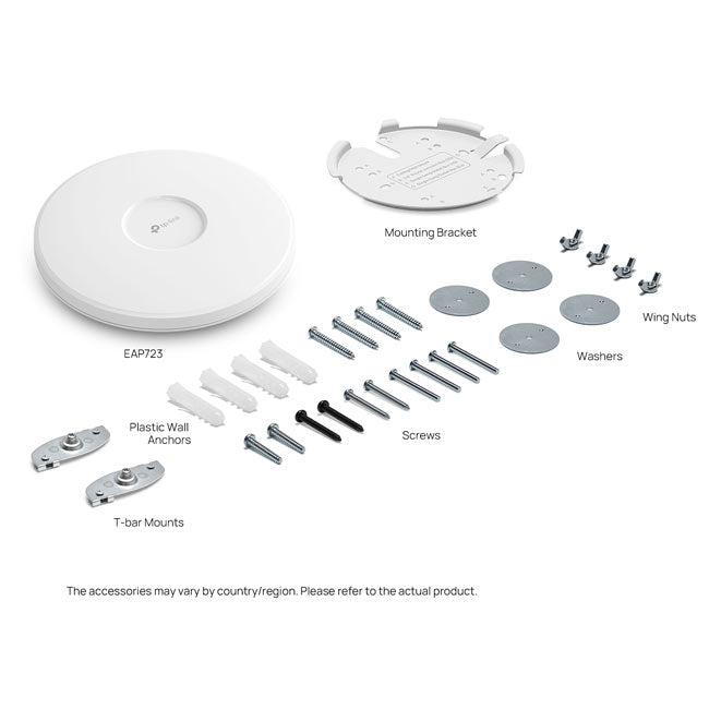 TP-Link Omada EAP723 BE3600 Ceiling Mount Dual-Band WiFi 7 Access Point 1—2.5G RJ45 Port , 688Mbps at  2.4 GHz + 2880 Mbps at 5 GHz