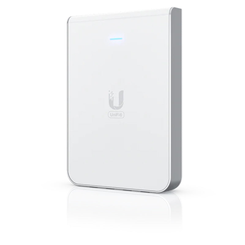U6-IW - Ubiquiti UniFi Wi-Fi 6 In-Wall Wall-Mounted Access Point with Built-in PoE Switch, 115 m² Coverage
