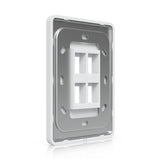 UACC-WP-Keystone-V Universal Paintable Keystone Wall Plate, Vertical 4-Pack