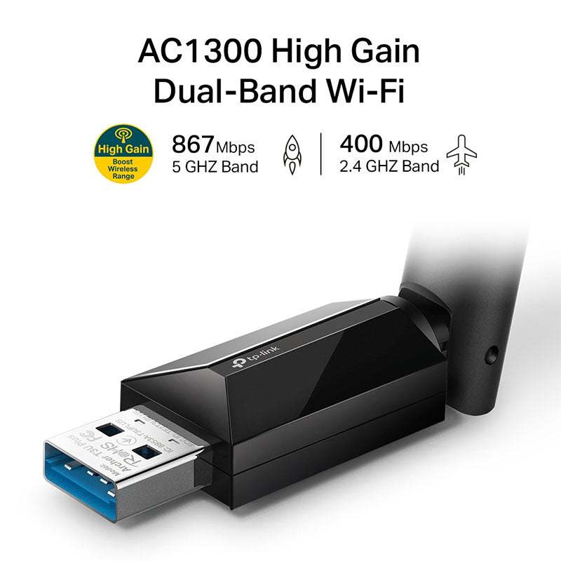 ARCHER T3U PLUS TP-Link AC1300 High Gain Wireless Dual Band USB Adapter