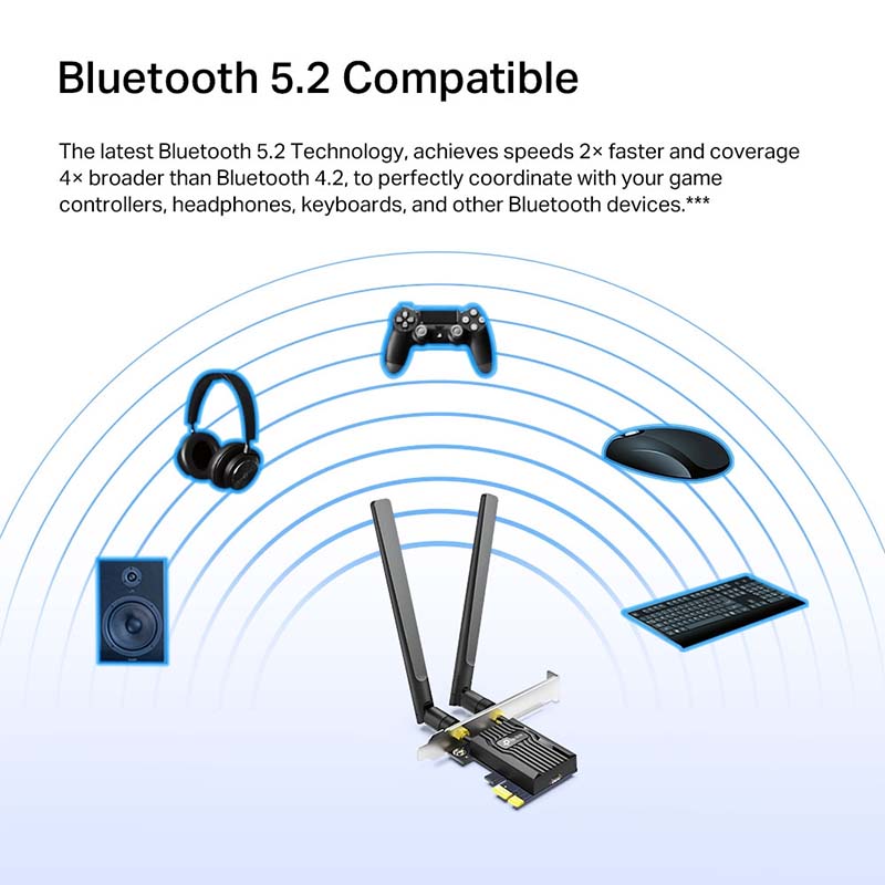 ARCHER TX55E TP-Link AX3000 Wi-Fi 6 Bluetooth 5.2 PCIe Adapter