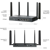 TL-ER706W-4G V2 TP-Link Omada 4G+ Cat6 AX3000 Gigabit VPN Router