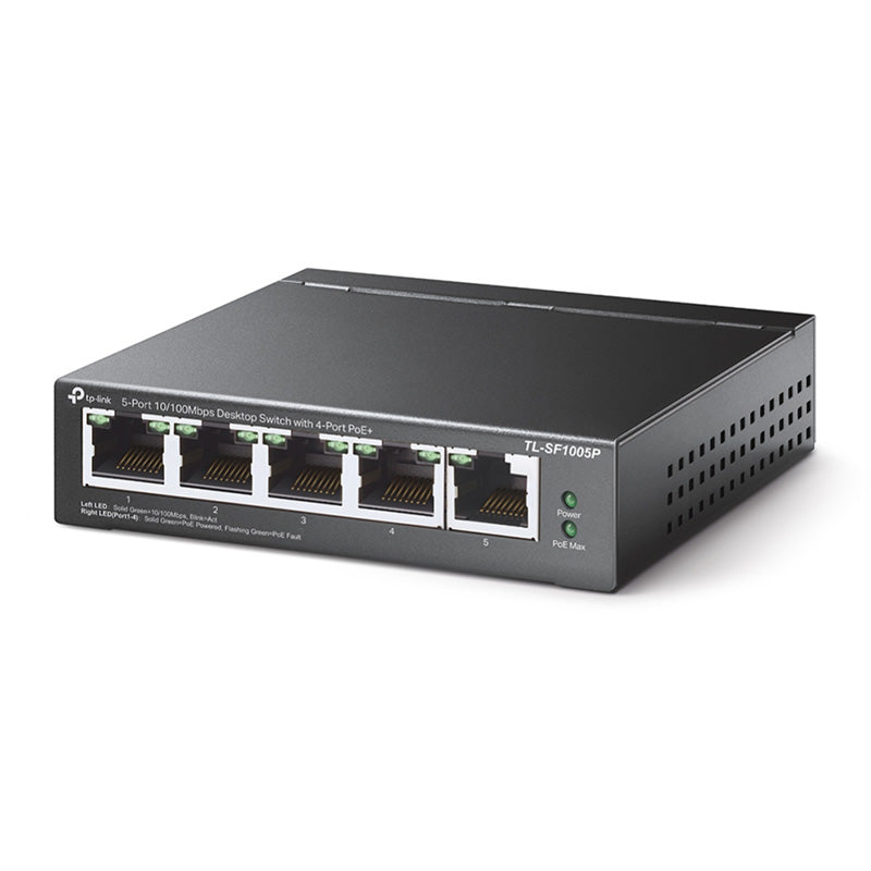 TL-SF1005P TP-Link 5-Port 10/100Mbps Desktop Switch with 4-Port PoE