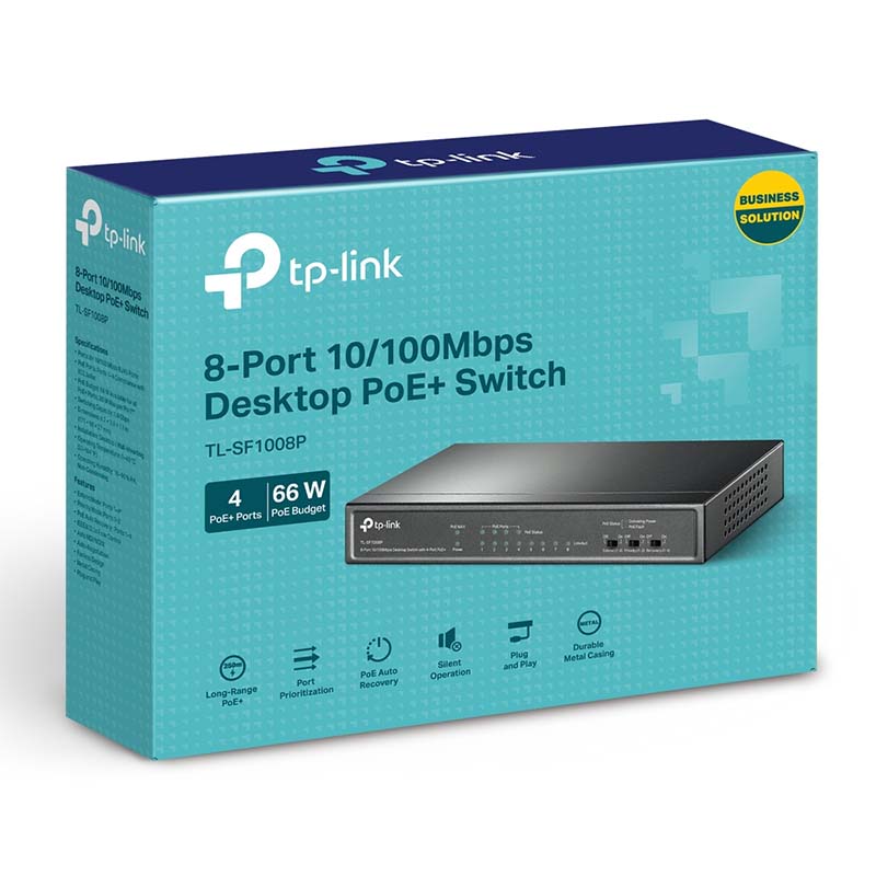 TL-SF1008P TP-Link 8-Port 10/100Mbps Desktop Switch 4-Port PoE
