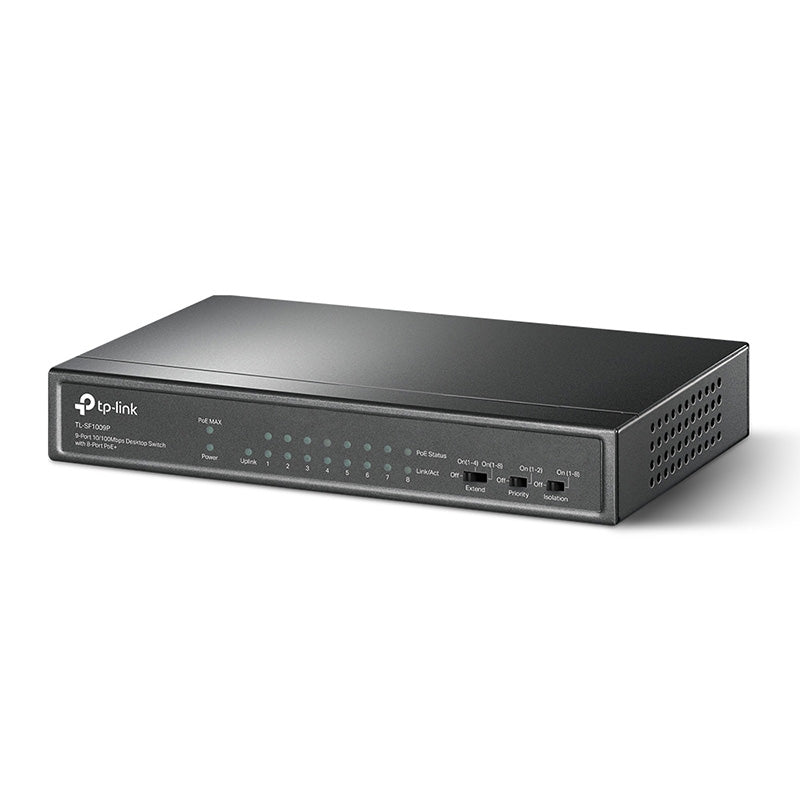 TL-SF1009P TP-Link 9-Port 10/100Mbps Desktop Switch with 8-Port PoE+