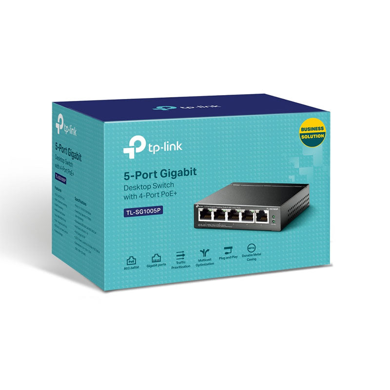 TL-SG1005P TP-Link 5-Port Gigabit Desktop Switch with 4-Port PoE