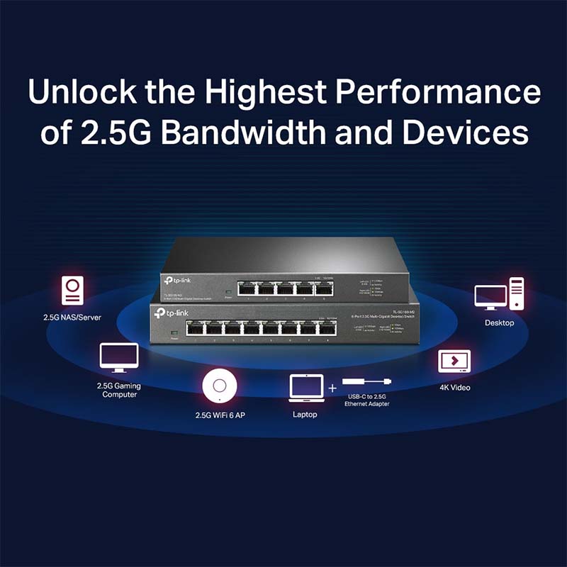 TL-SG108-M2 TP-Link 8-Port 2.5G Desktop Switch