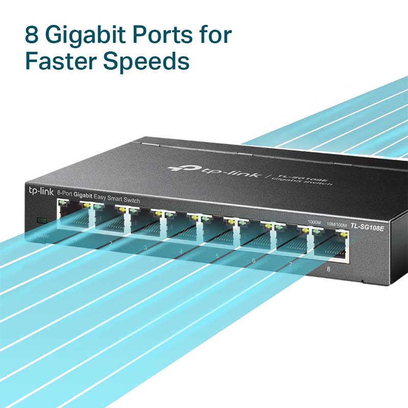 TL-SG108E TP-Link 8-Port Gigabit Unmanaged Pro Switch