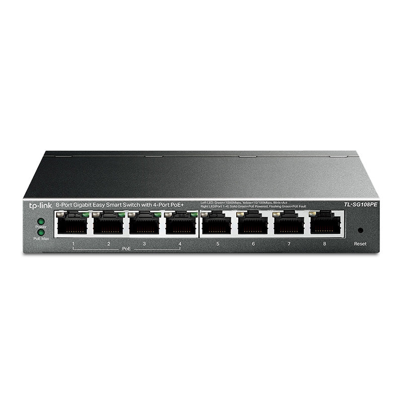 TL-SG108PE TP-Link 8-Port Gigabit Easy Smart Switch with 4-Port PoE+