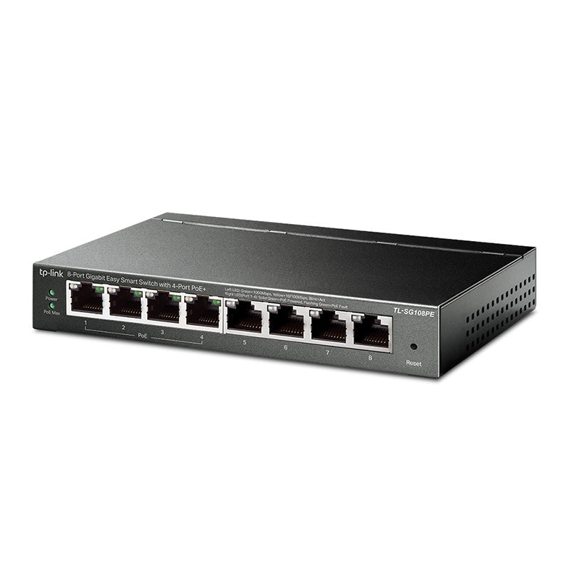 TL-SG108PE TP-Link 8-Port Gigabit Easy Smart Switch with 4-Port PoE+