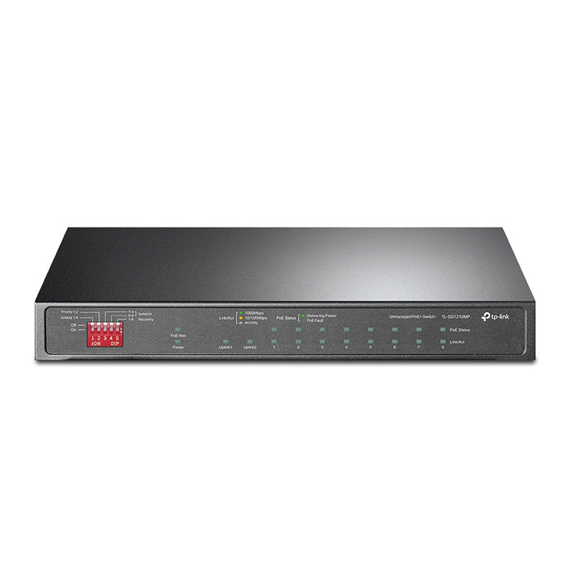 TL-SG1210MP TP-Link 10-Port Gigabit Desktop Switch with 8-Port PoE+