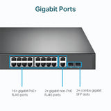 TL-SG1218MP TP-Link 18-Port Gigabit Rackmount Switch with 16 PoE+
