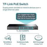 TL-SG1428PE TP-Link 28-Port Gigabit Easy Smart Switch with 24-Port PoE+