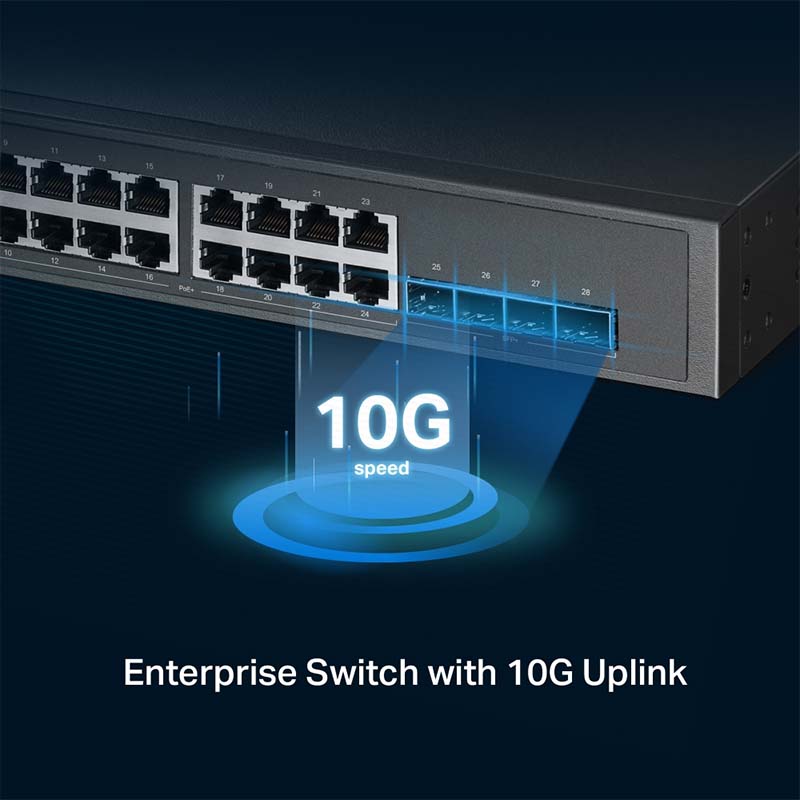 TL-SG3428XPP-M2 TP-Link JetStream 24-Port 2.5GBASE-T and 4-Port 10GE SFP+ L2+ Managed Switch