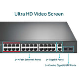TL-SL1226P TP-Link 24-Port 10/100Mbps + 2-Port Gigabit Unmanaged PoE+ Switch