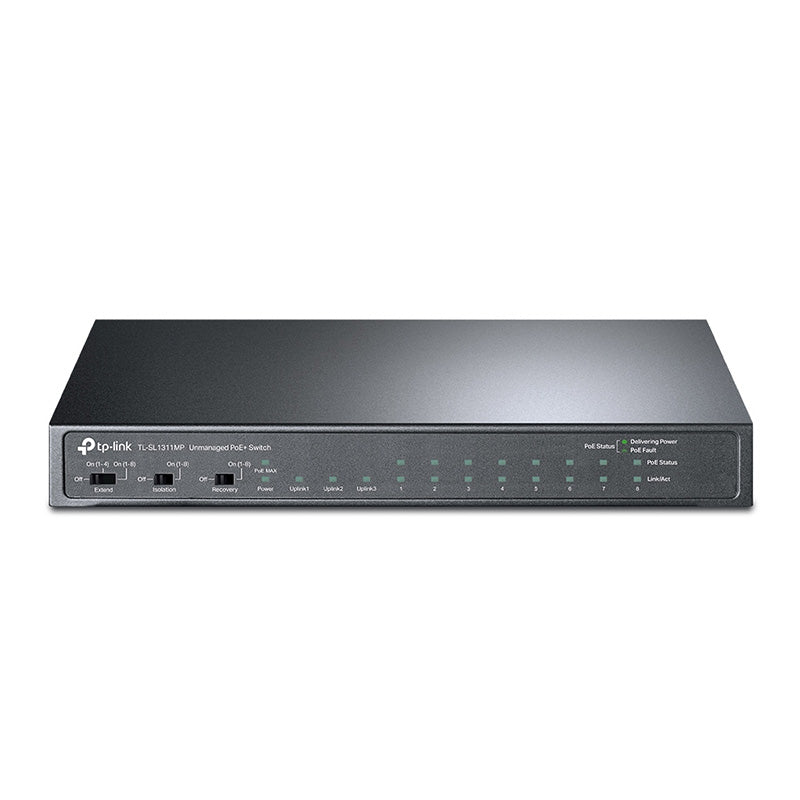 TL-SL1311MP TP-Link 8-Port 10/100Mbps + 3-Port Gigabit Desktop Switch with 8-Port PoE+