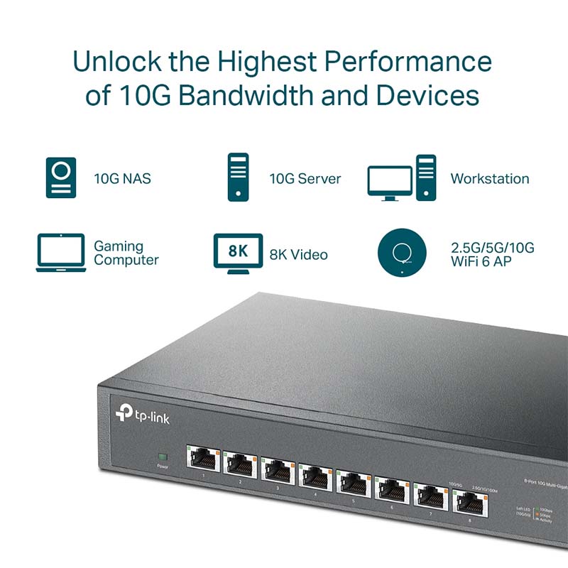 TL-SX1008 TP-Link 8-Port 10G Desktop/Rackmount Switch