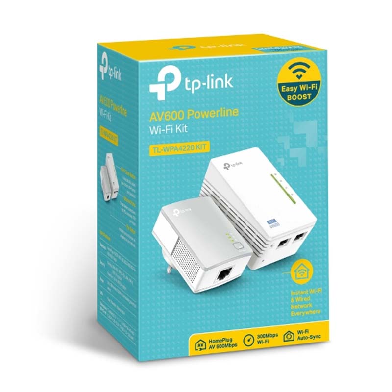 TL-WPA4220 KIT TP-Link 300Mbps AV600 Wi-Fi Powerline Extender Starter Kit