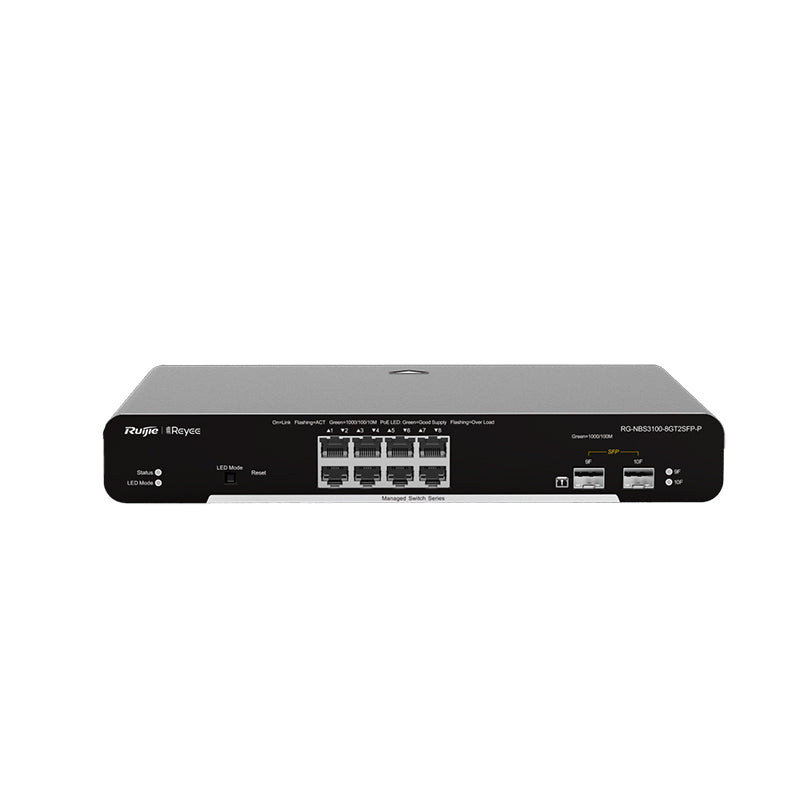 RG-NBS3100-8GT2SFP-P-V2 Ruijie Reyee 8-Port L2 Managed PoE Switch