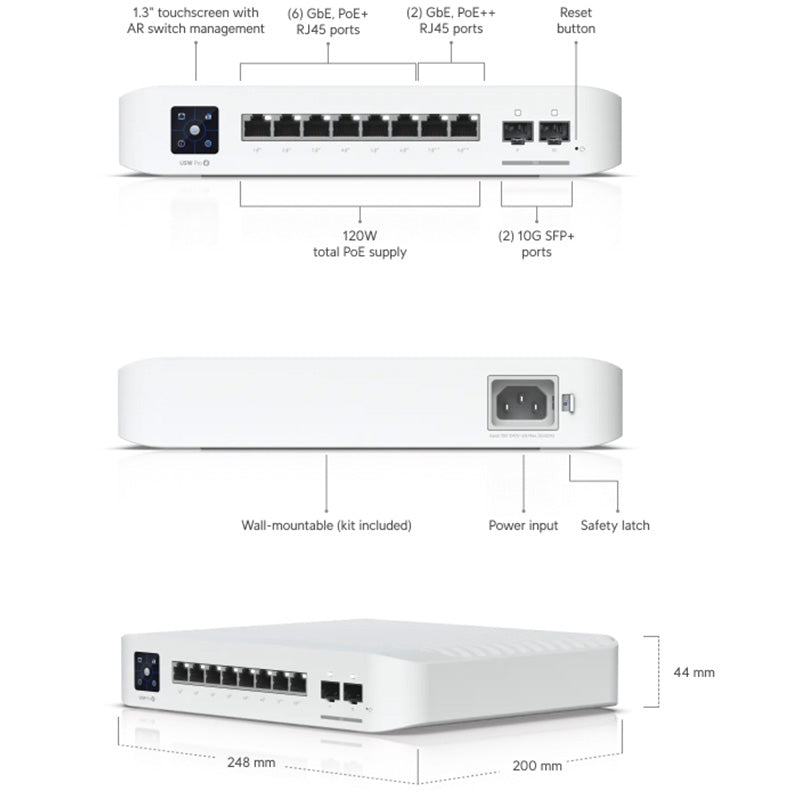 USW-Pro-8-PoE Ubiquiti UniFi Switch Professional 8 PoE
