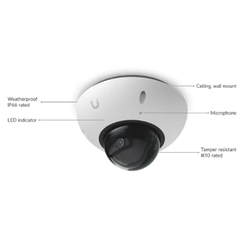 UVC-G6-Dome-W Ubiquiti UniFi Protect Camera G6 Dome (White)